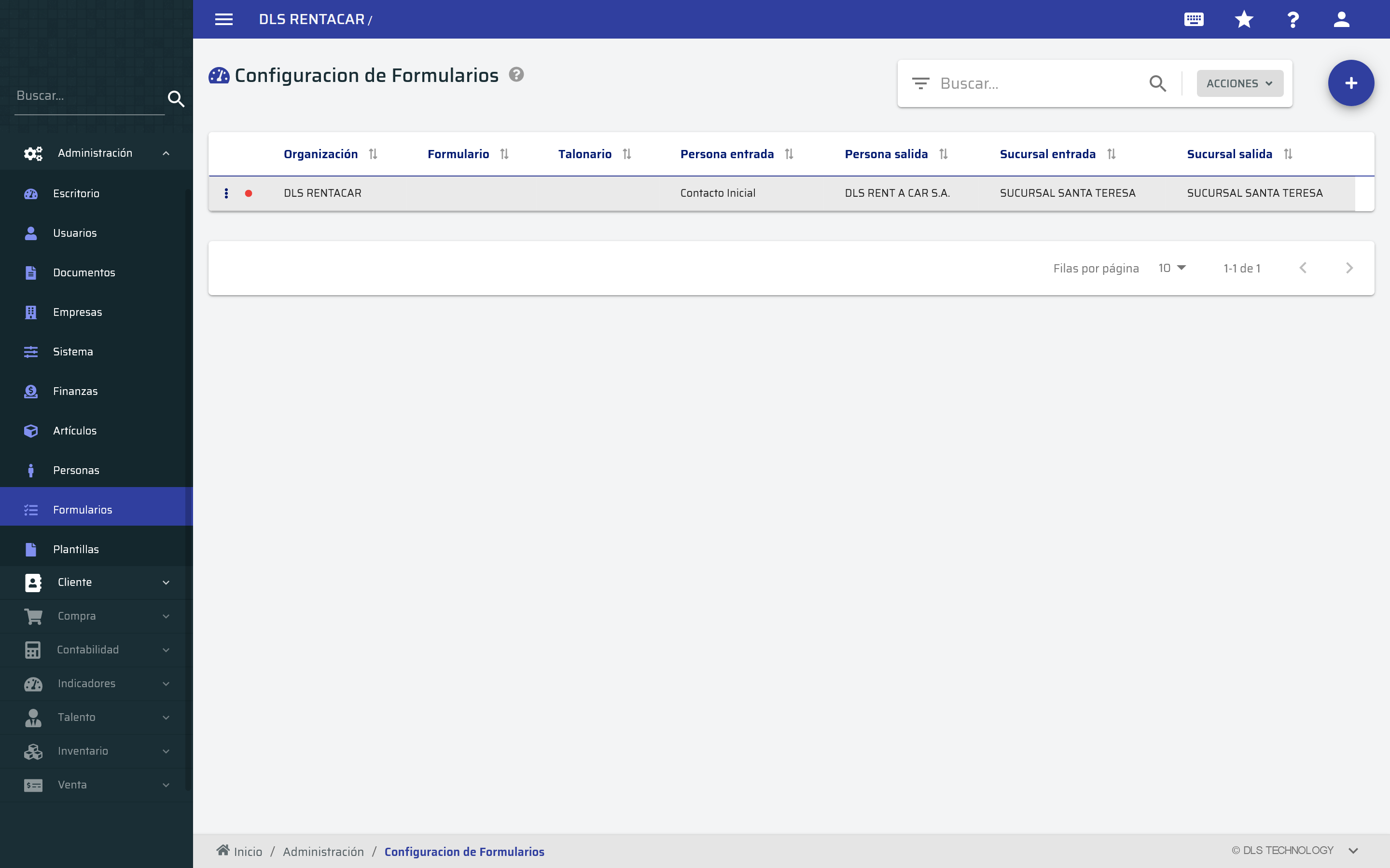 Configuración de Formularios